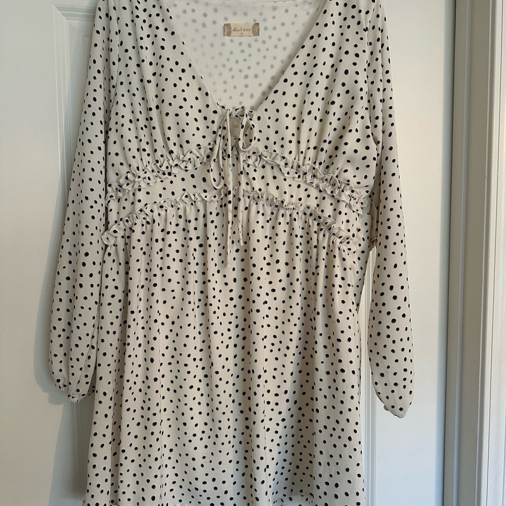 Black and White polka dot Altar’d State Dress